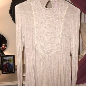 Lace front tunic